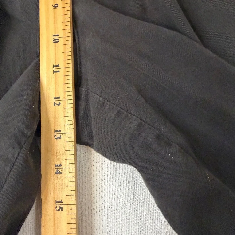 Roundtree & Yorke Mens Black Chino Shorts Cotton Stretch Size 34 Flat Front